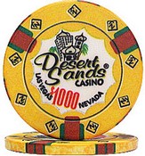 Desert Sands Casino 10g $1000 Poker Chip Sold by the Roll, 10-ds1000